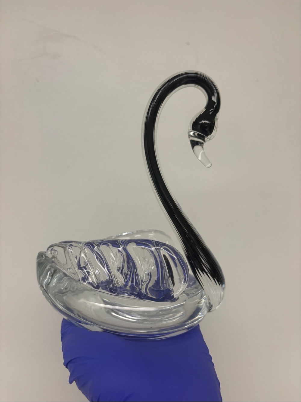 Belfor Crystal Swan Trinket Dish 7.5” MCM - Picture 3 of 10